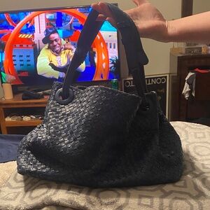 Bottega Veneta Woven Tote Bag Blue